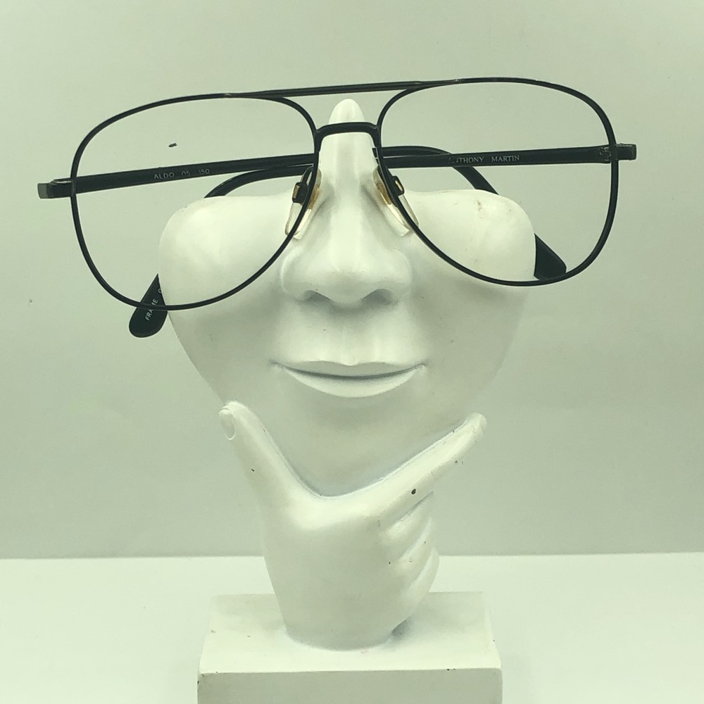 Anthony Martin Black Aviator Glasses
